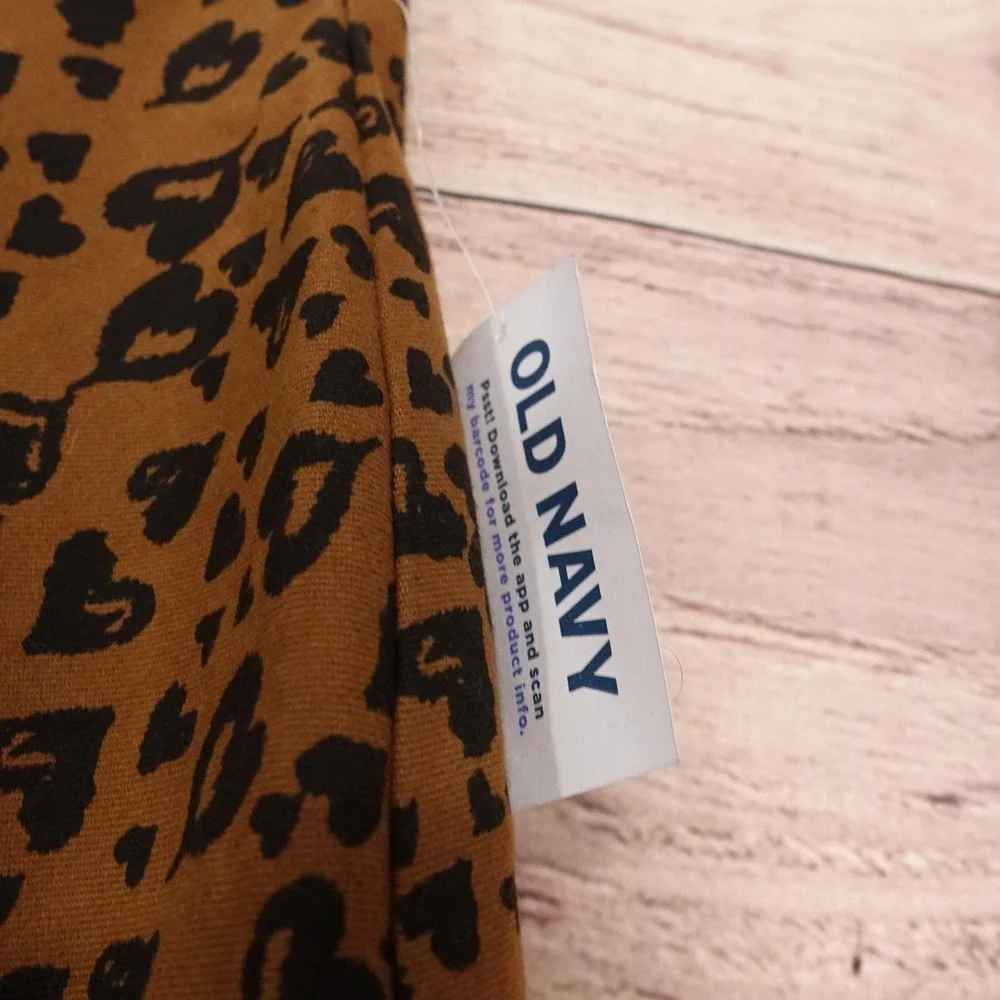 New! Old Navy Skirt Girls 8 Brown Animal Print Knit Mini Elastic Waist